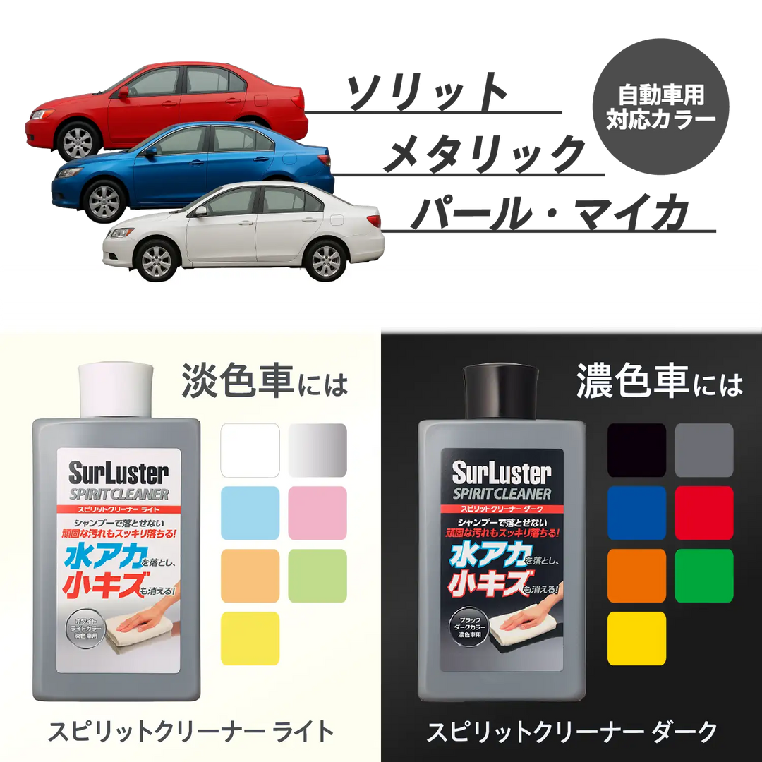 シュアラスター マスターワークス&スピリットクリーナーダーク2点セット　新品 スピリットクリーナーダーク – SurLuster公式オンラインショップ