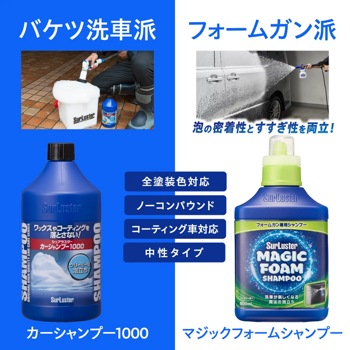 【ブルーポリッシュ】&【クリスタルラスター】お試し　カーシャンプー　コーティング カーシャンプー1000 – SurLuster公式オンラインショップ